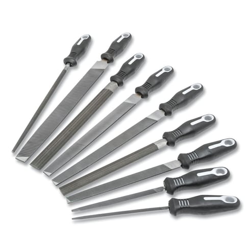 9-Pc Maintenance File Sets with Ergonomic Handles 6 in 8 in 10 in 12 in ...